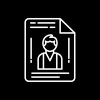 personal archivo línea invertido icono diseño vector