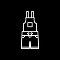 Dungarees Line Inverted Icon Design vector