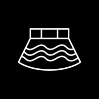 Skirt Line Inverted Icon Design vector