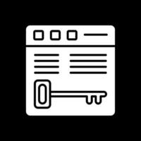 Keywords Glyph Inverted Icon Design vector