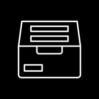 Archive Line Inverted Icon Design vector