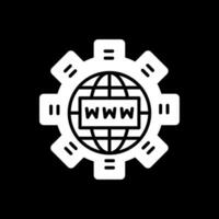 Internet Glyph Inverted Icon Design vector