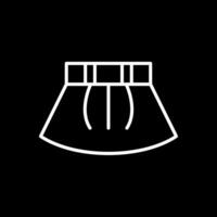 Skirt Line Inverted Icon Design vector