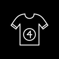 Shirt Line Inverted Icon Design vector