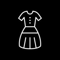 Dress Line Inverted Icon Design vector