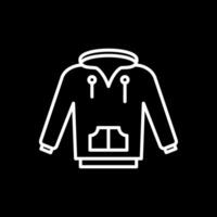 Hoodie Line Inverted Icon Design vector