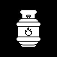 Gas Glyph Inverted Icon Design vector