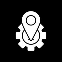 Location Glyph Inverted Icon Design vector