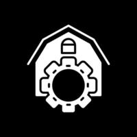 Farm Glyph Inverted Icon Design vector