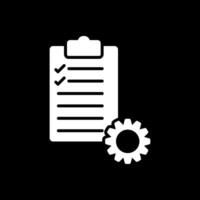Project Management Glyph Inverted Icon Design vector