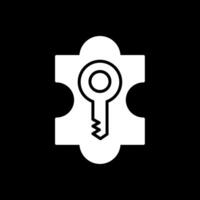 Puzzle Glyph Inverted Icon Design vector