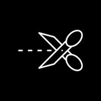 Cut Line Inverted Icon Design vector