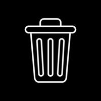 Dustbin Line Inverted Icon Design vector