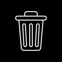 basura línea invertido icono diseño vector