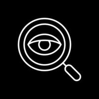 Eye Line Inverted Icon Design vector