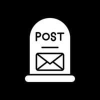 Post It Glyph Inverted Icon Design vector