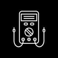 Multimeter Line Inverted Icon Design vector