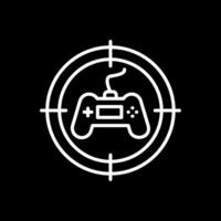 Shooting Game Line Inverted Icon Design vector