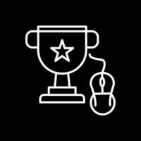 Trophy Line Inverted Icon Design vector