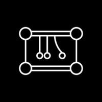 Newtons Cradle Line Inverted Icon Design vector