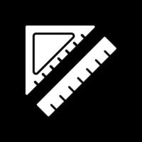 Ruler Glyph Inverted Icon Design vector