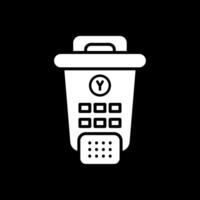Ink Glyph Inverted Icon Design vector