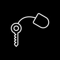 Key Line Inverted Icon Design vector