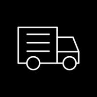 Truck Line Inverted Icon Design vector