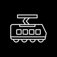 Tram Line Inverted Icon Design vector