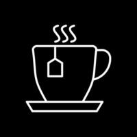 Cup Of Tea Line Inverted Icon Design vector