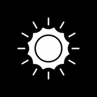 Sun Glyph Inverted Icon Design vector