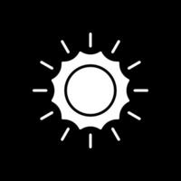 Sun Glyph Inverted Icon Design vector