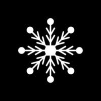 Snowflake Glyph Inverted Icon Design vector