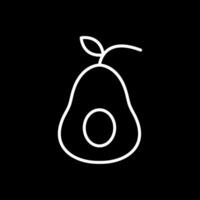 Avocado Line Inverted Icon Design vector