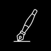 Ink Pen Line Inverted Icon Design vector