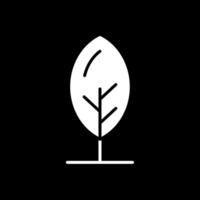 Leaf Glyph Inverted Icon Design vector