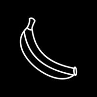 Banana Line Inverted Icon Design vector