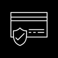 Secure Payments Line Inverted Icon Design vector