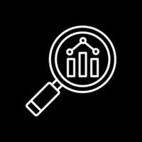 Market Research Line Inverted Icon Design vector