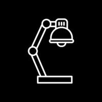 Office Lamp Line Inverted Icon Design vector