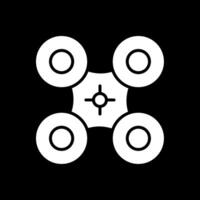 Drone Glyph Inverted Icon Design vector