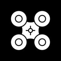 Drone Glyph Inverted Icon Design vector