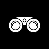 Binoculars Glyph Inverted Icon Design vector