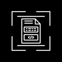 Document Scan Line Inverted Icon Design vector