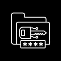 Encryption Line Inverted Icon Design vector