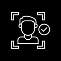 Face Detection Line Inverted Icon Design vector