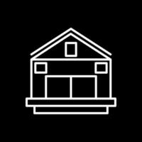 Barn Line Inverted Icon Design vector