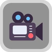 Camera Flat round corner Icon Design vector