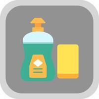 Dish Soap Flat round corner Icon Design vector