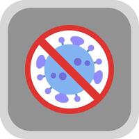 Prohibited Sign Flat round corner Icon Design vector